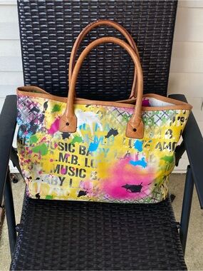 L.a.m.b. By Gwen Stefani Large Graffiti Tote